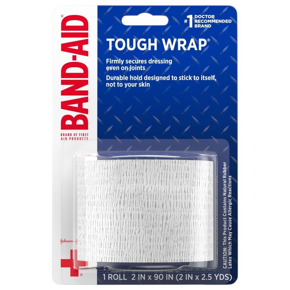 Band-Aid Brand Tough Wrap Self-Adhesive Wound Wrap, 2 In By 2.5 Yd