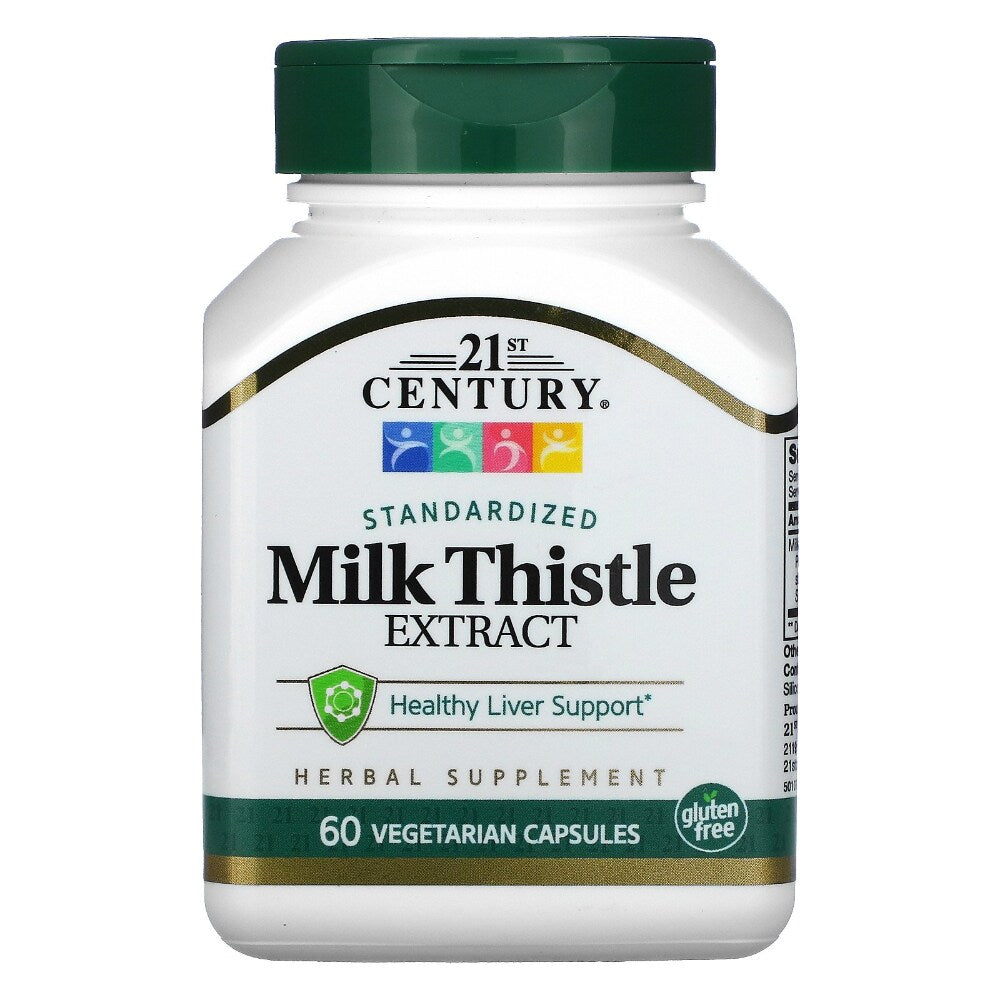 21st Century Milk Thistle Extract, Standardized, Vegetarian Capsules
