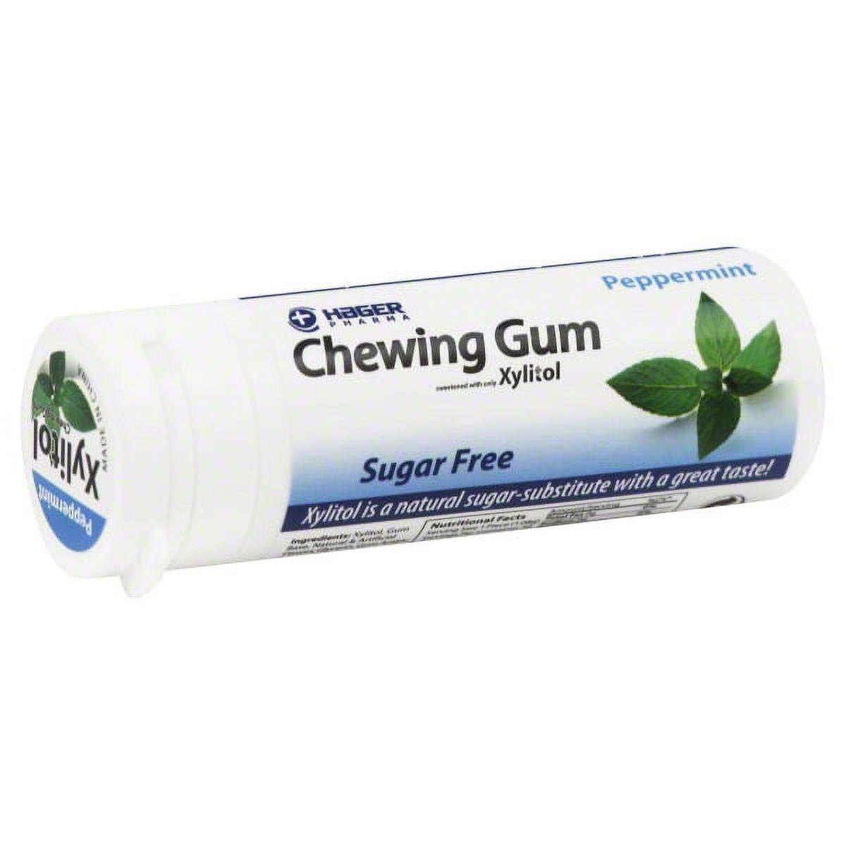 Hager Pharma Xylitol Chewing Gum - Peppermint - 30 Ct - Case Of 6