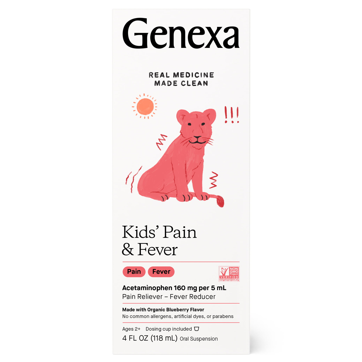 Genexa Blueberry Pain & Fever Kids 4 Oz [UNFI #48430]