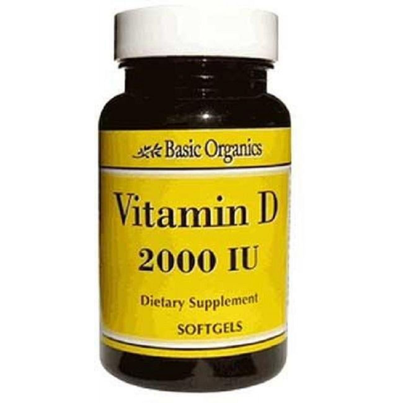Basic Organics Vitamin D3 2000 IU 30 Softgel