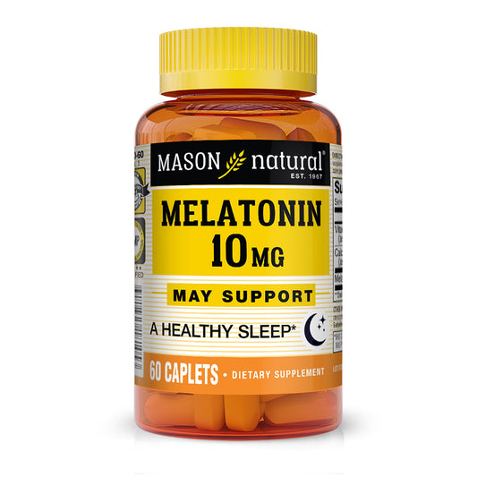Mason Natural Melatonin 10 Mg With B6 & Calcium, Sleep Aid - 60 Caplets