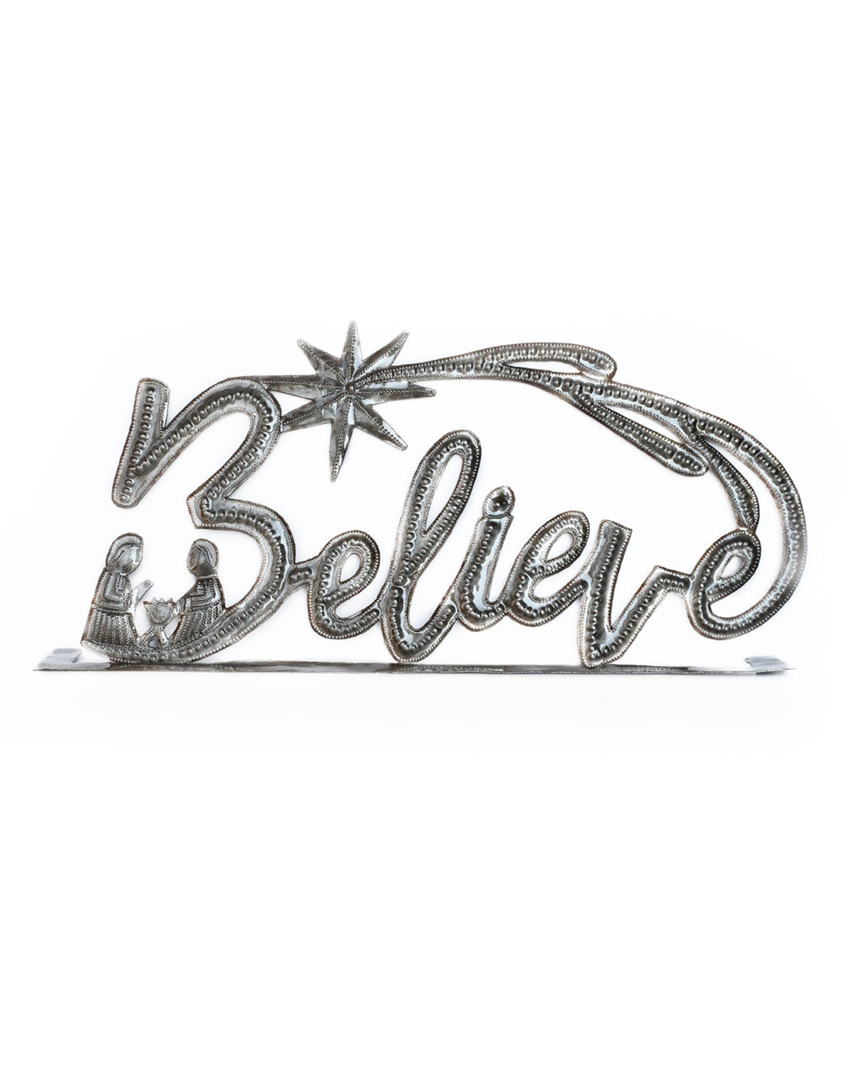 Believe Standing Metal Art