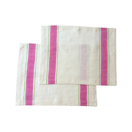 Leher Linen Placemats - Pink (Set of 2)