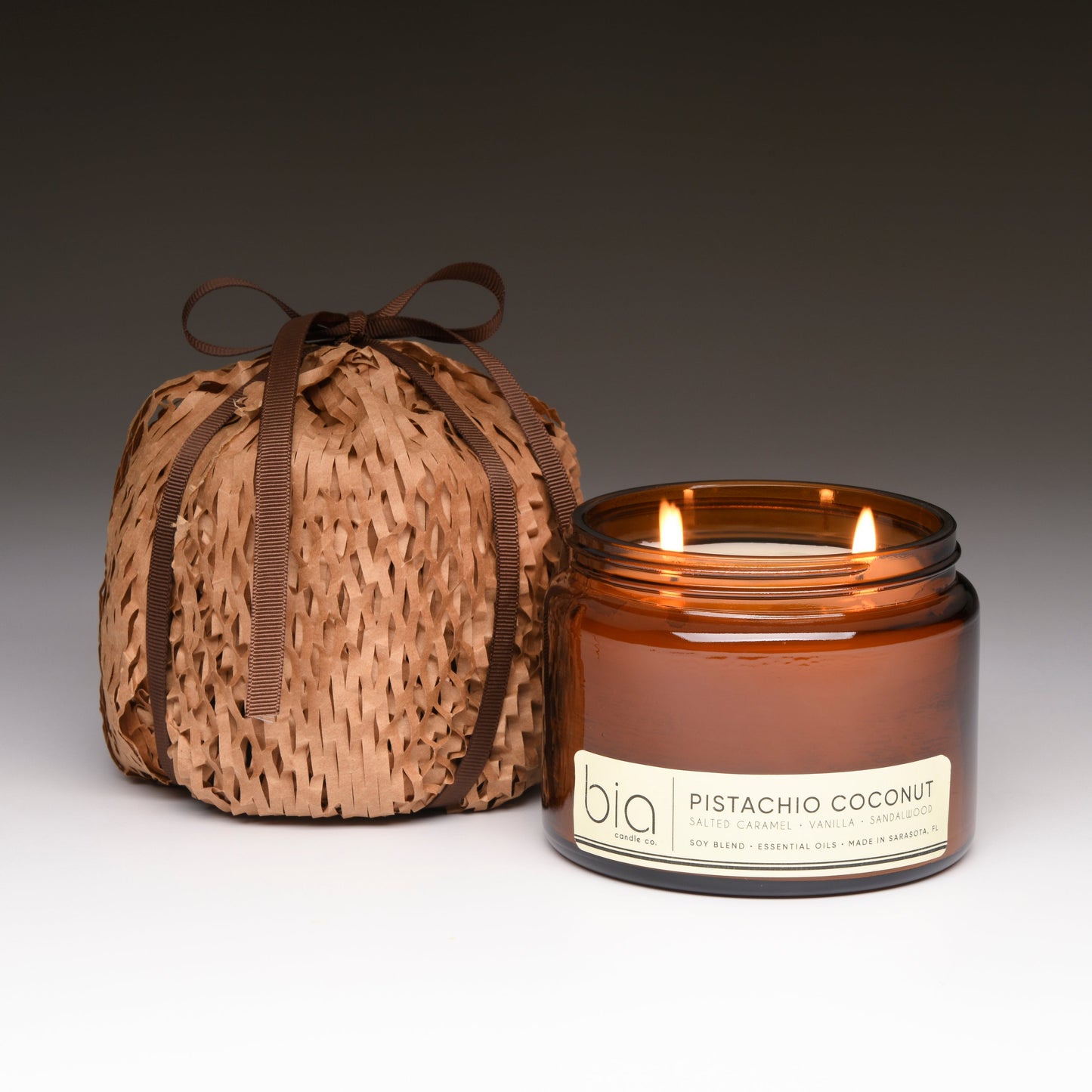 Pistachio Coconut Soy Blend Candle — Vanilla, Salted Caramel & Coconut