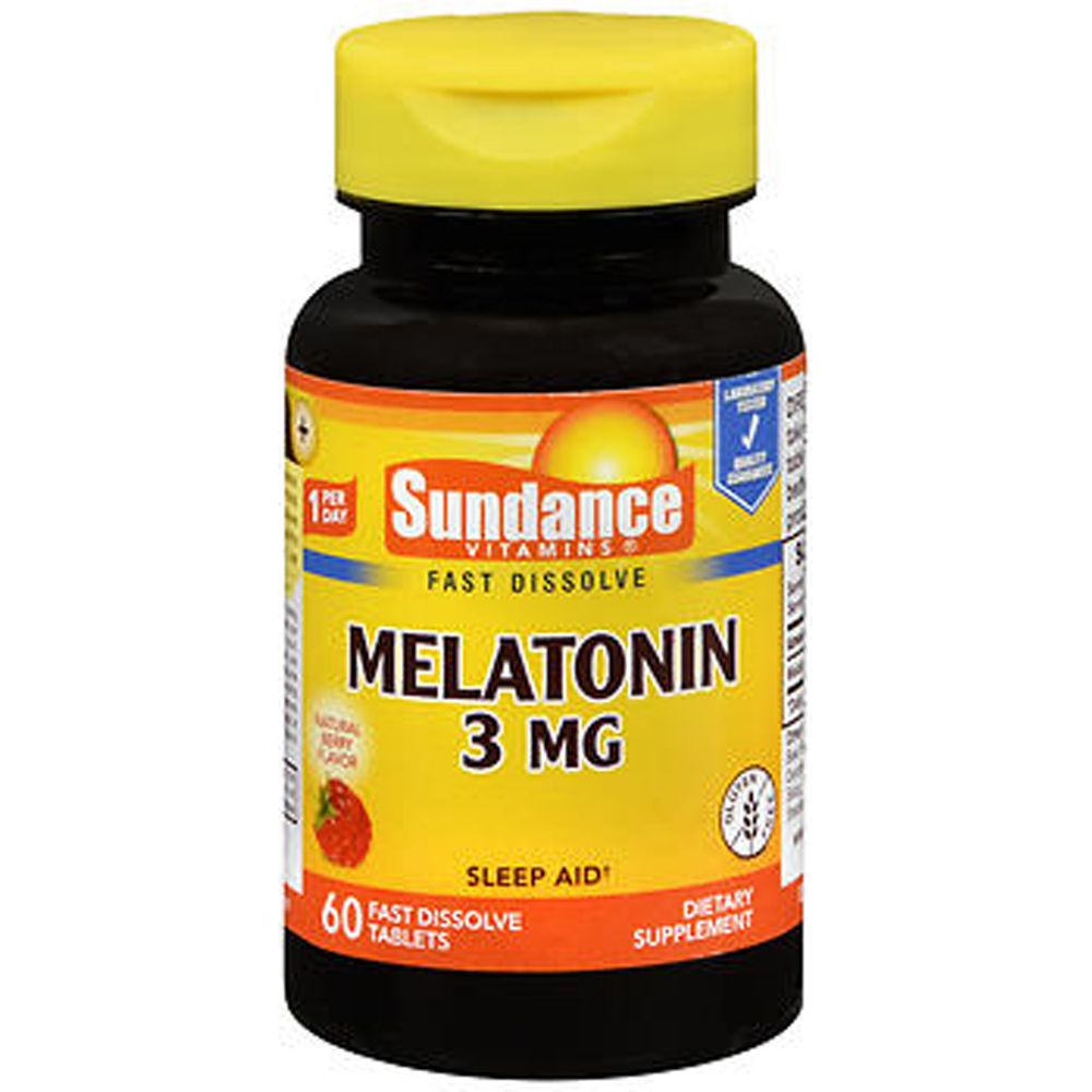 Sundance Vitamins Melatonin 3 Mg Natural, Berry Flavor