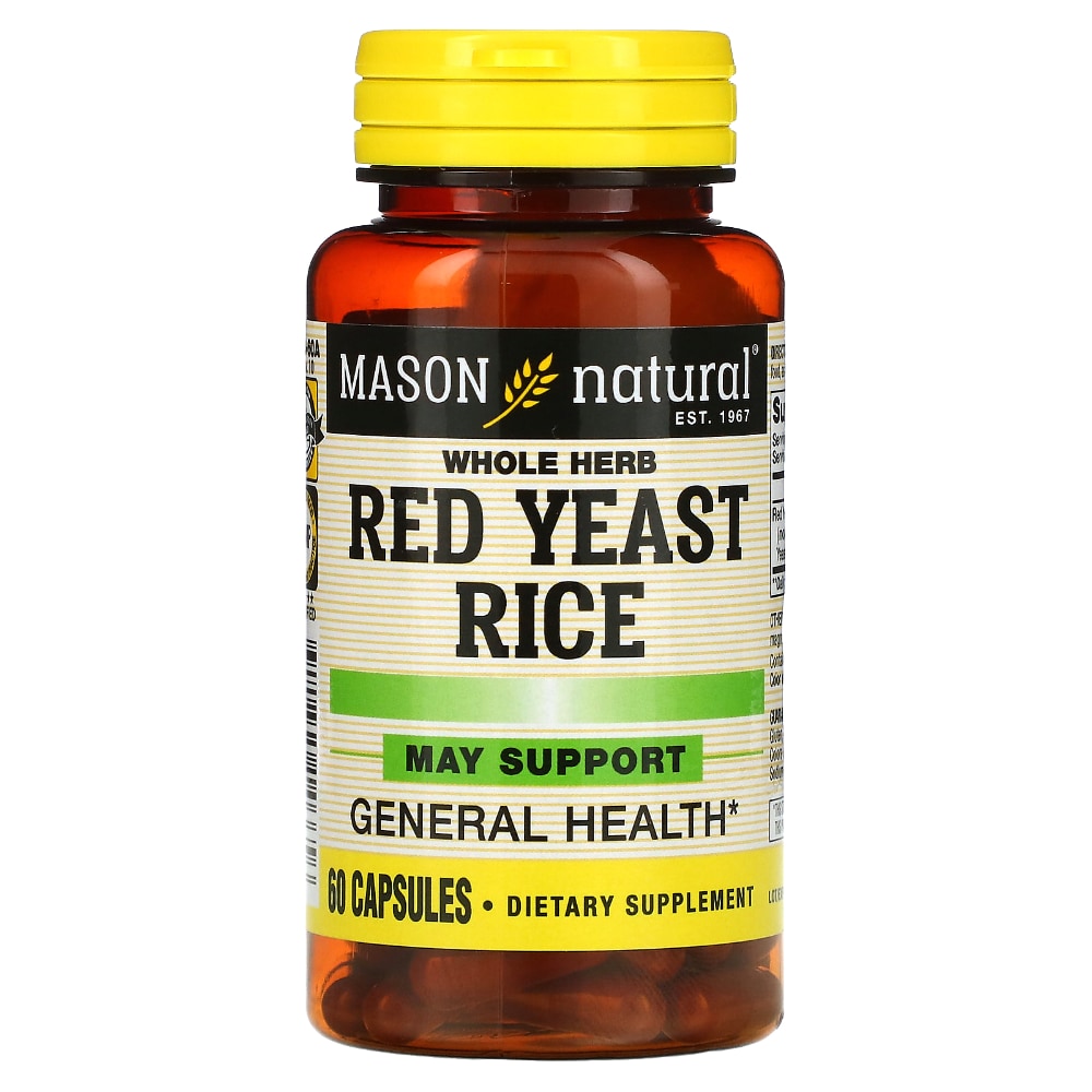 Mason Natural Red Yeast Rice, Whole Herb, Capsules