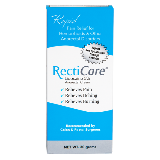 RectiCare Lidocaine 5% Anorectal Cream 30 Grams
