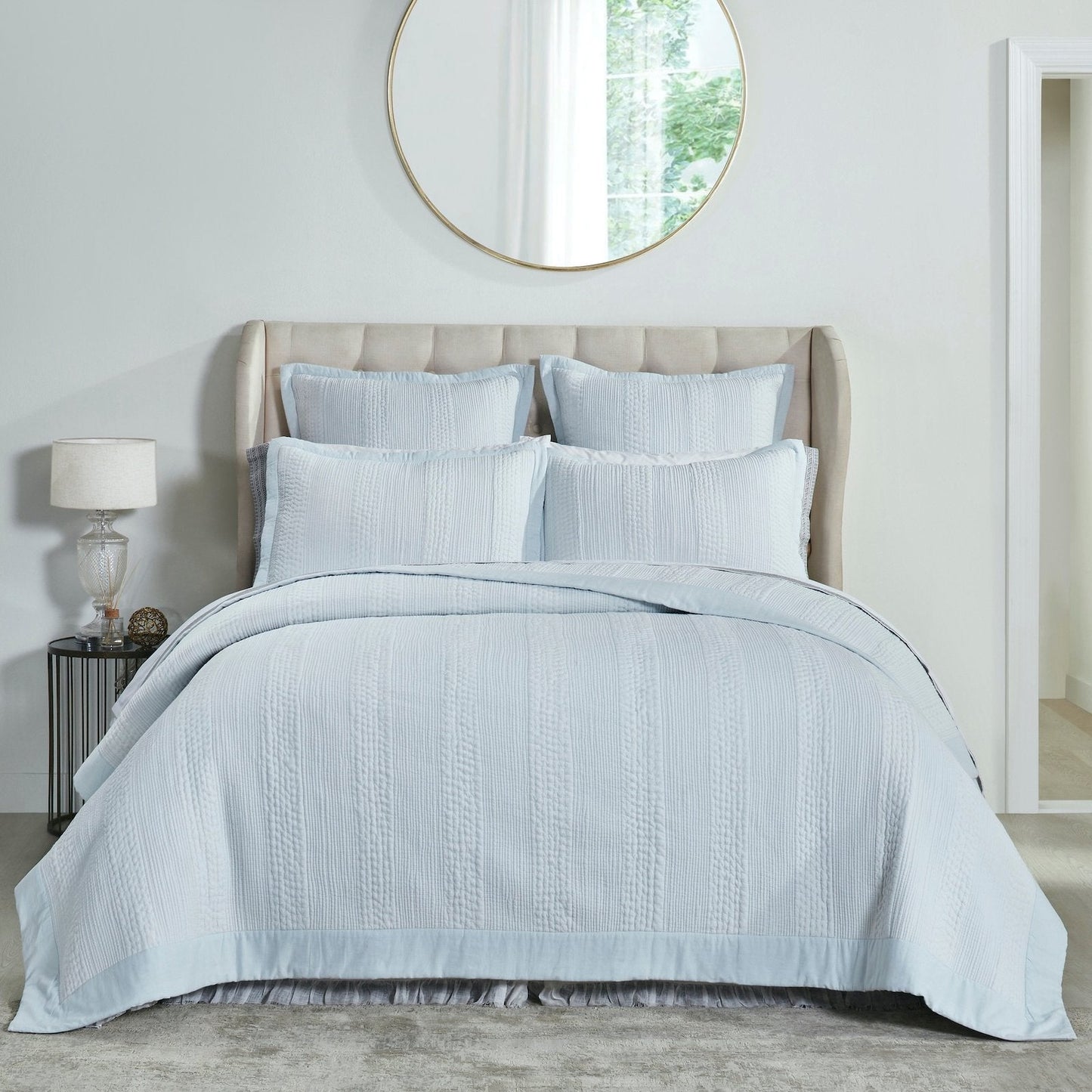 Laysan Quilted Cotton Coverlet