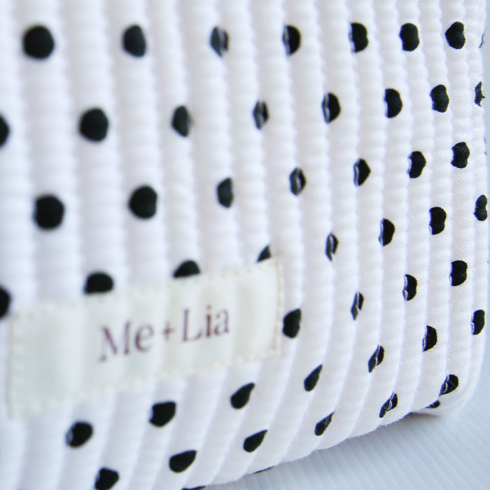 Polkadot Black Make-up Pouch - Large