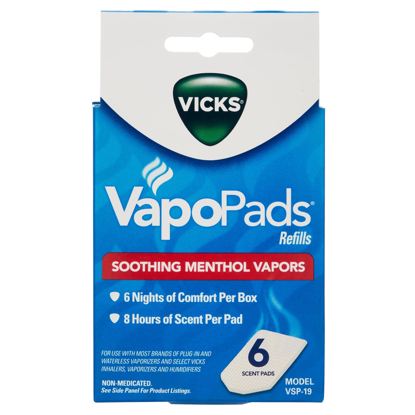 Vicks Refill Scent Pads - Soothing Menthol Vapors