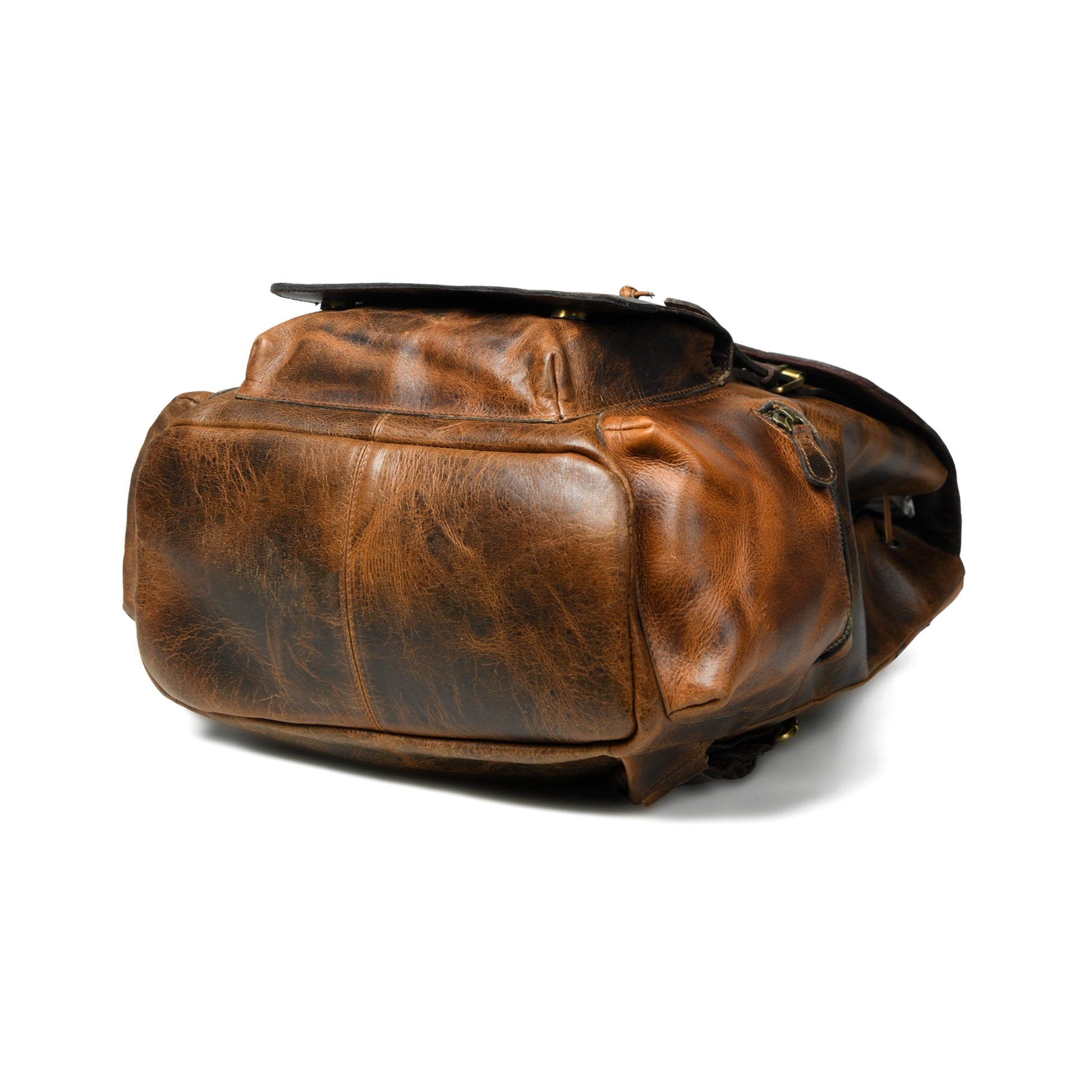 Vortex Leather Backpack: Burnt Brown - Osadia Concept Store