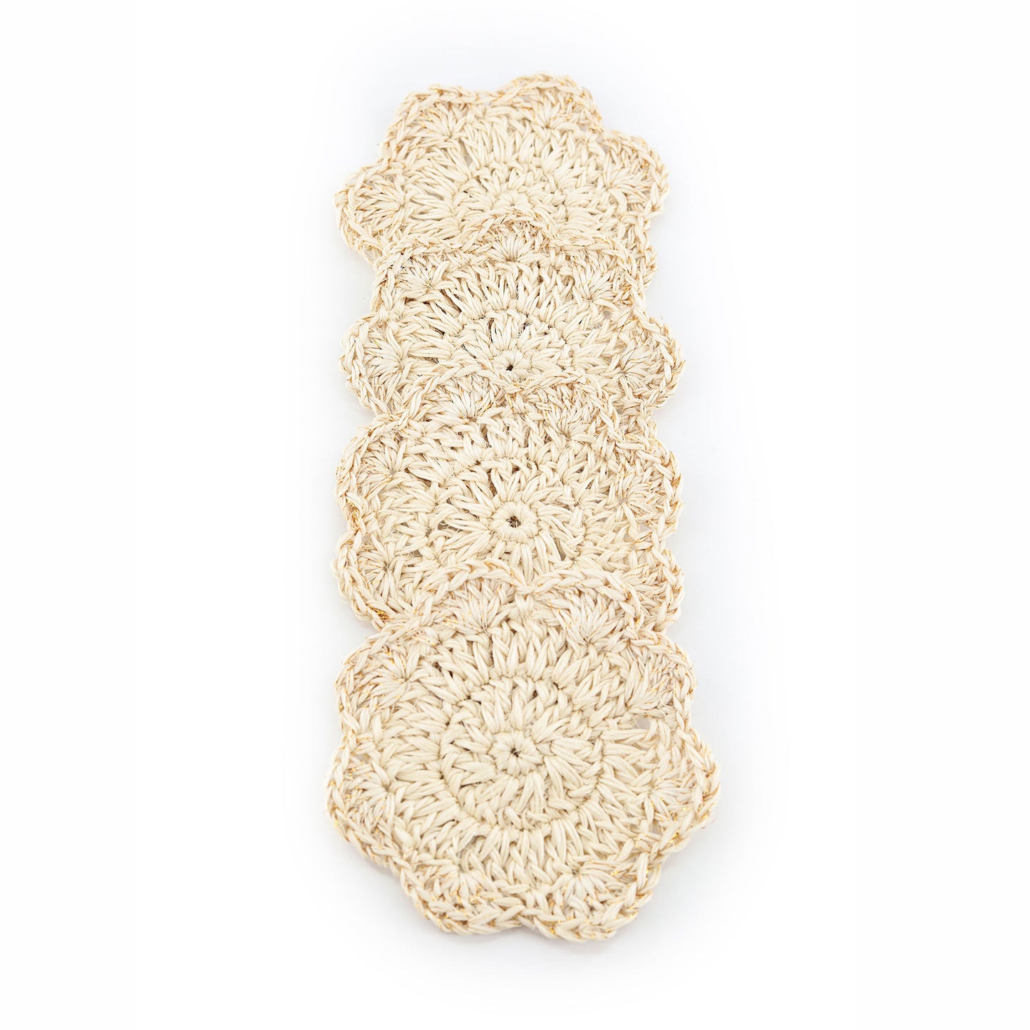 S/4 Hand Crocheted Coasters - Verbena
