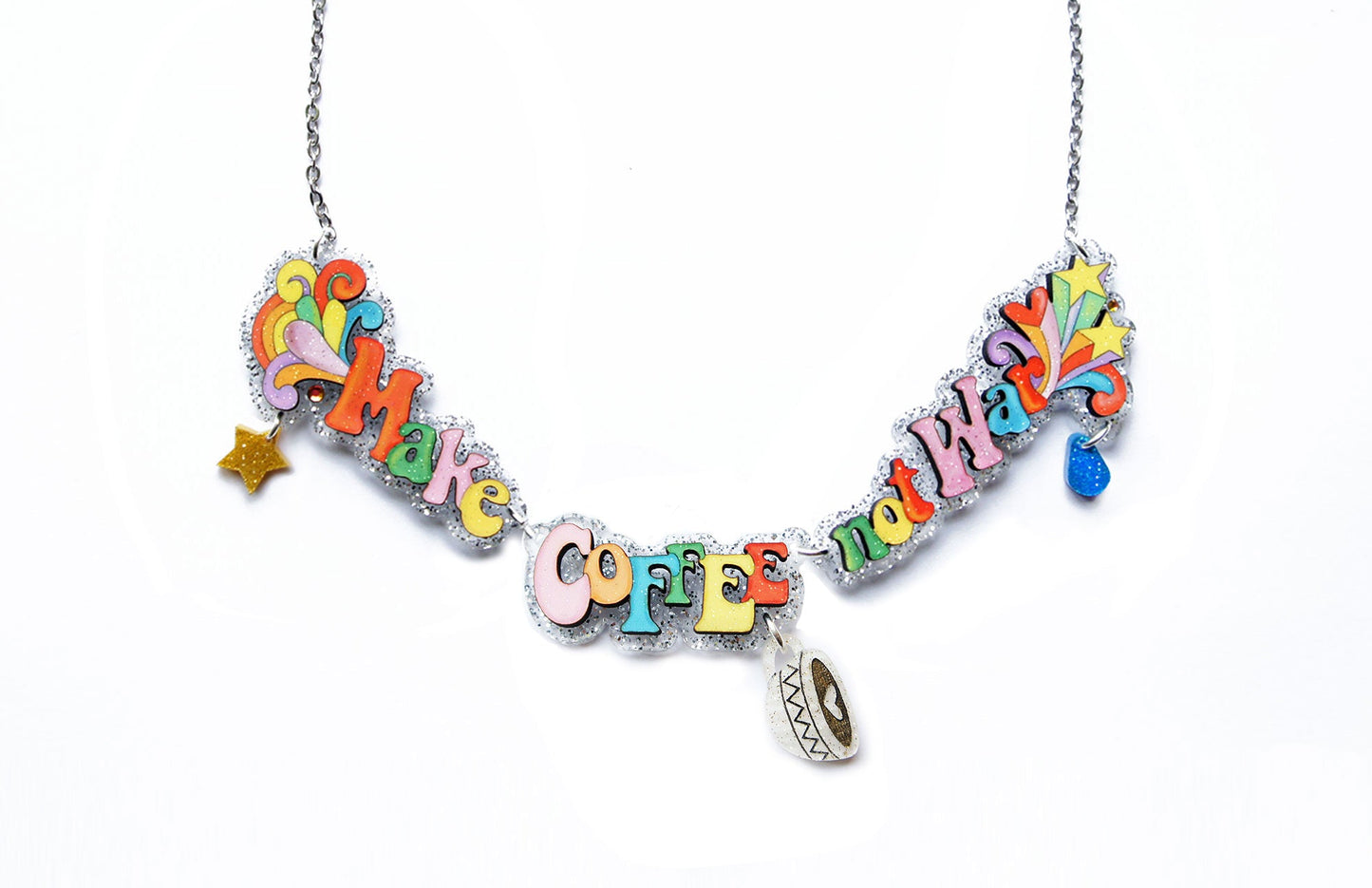 Make Art Not War Necklace by Laliblue