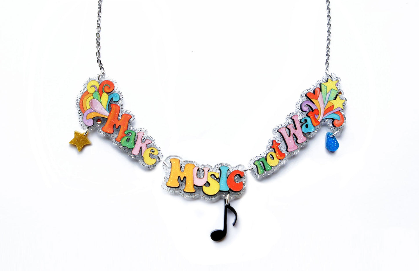 Make Art Not War Necklace by Laliblue