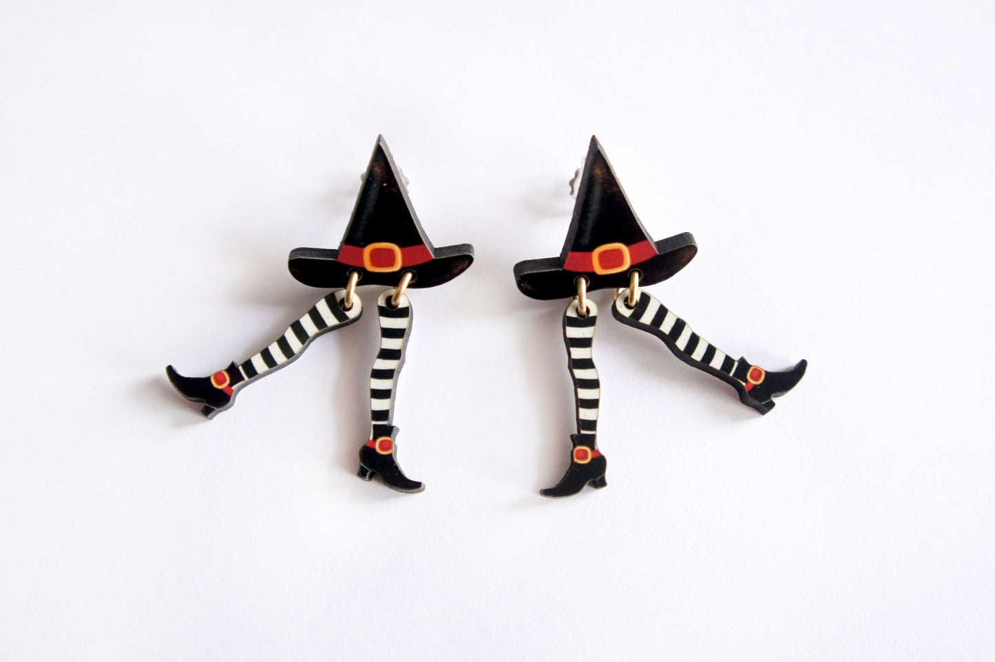Hidden Witch Halloween Earrings by Laliblue
