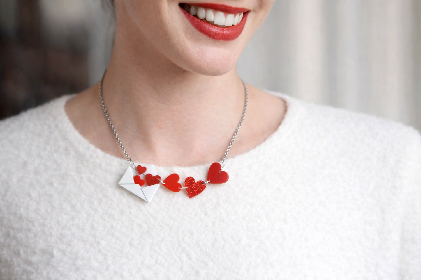 Love Letters Necklace by Laliblue - Rainbow