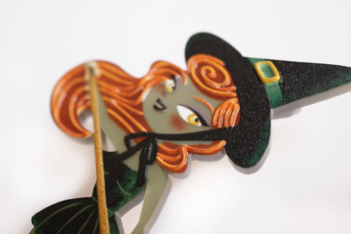 Paddle Surf Witch Brooch by Laliblue