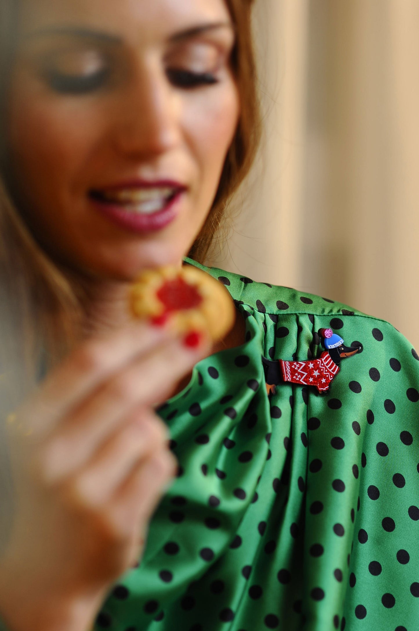 Dachshund Dog in Sweater Brooch by Laliblue