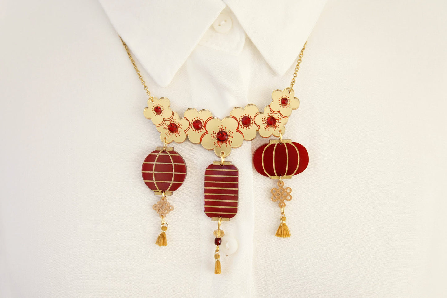 Lantern Party Necklace by Laliblue