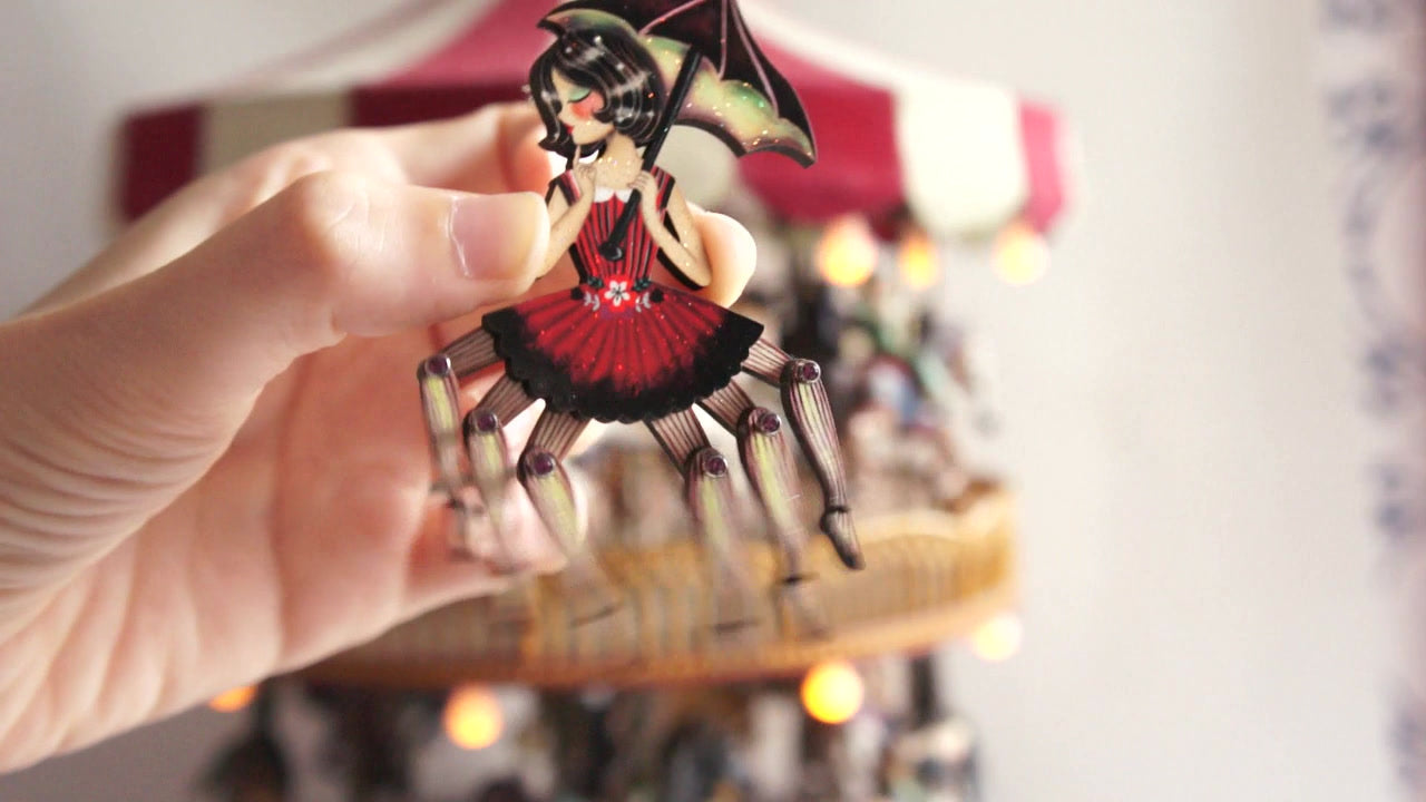 Spider Woman Halloween Brooch by Laliblue
