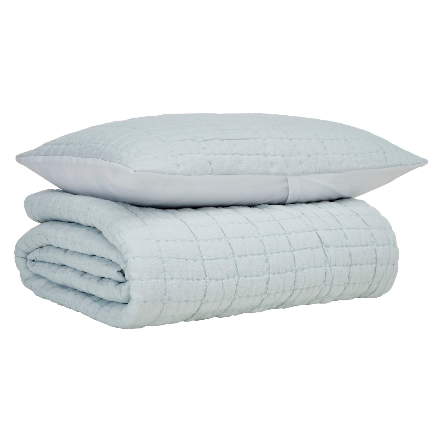 Logan Grid European Linen Quilt