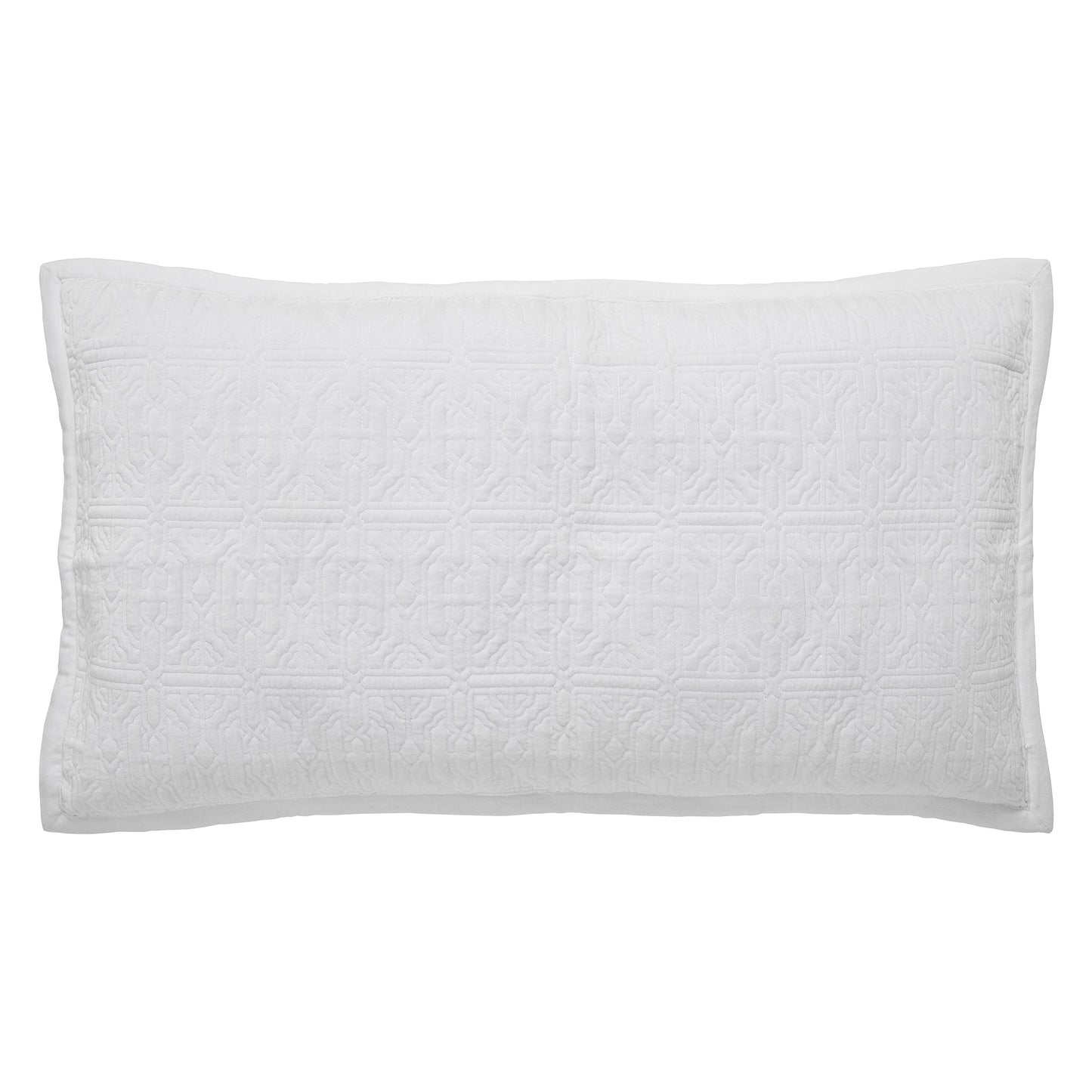 Duke Geometric Cotton Velvet Quilt Sham