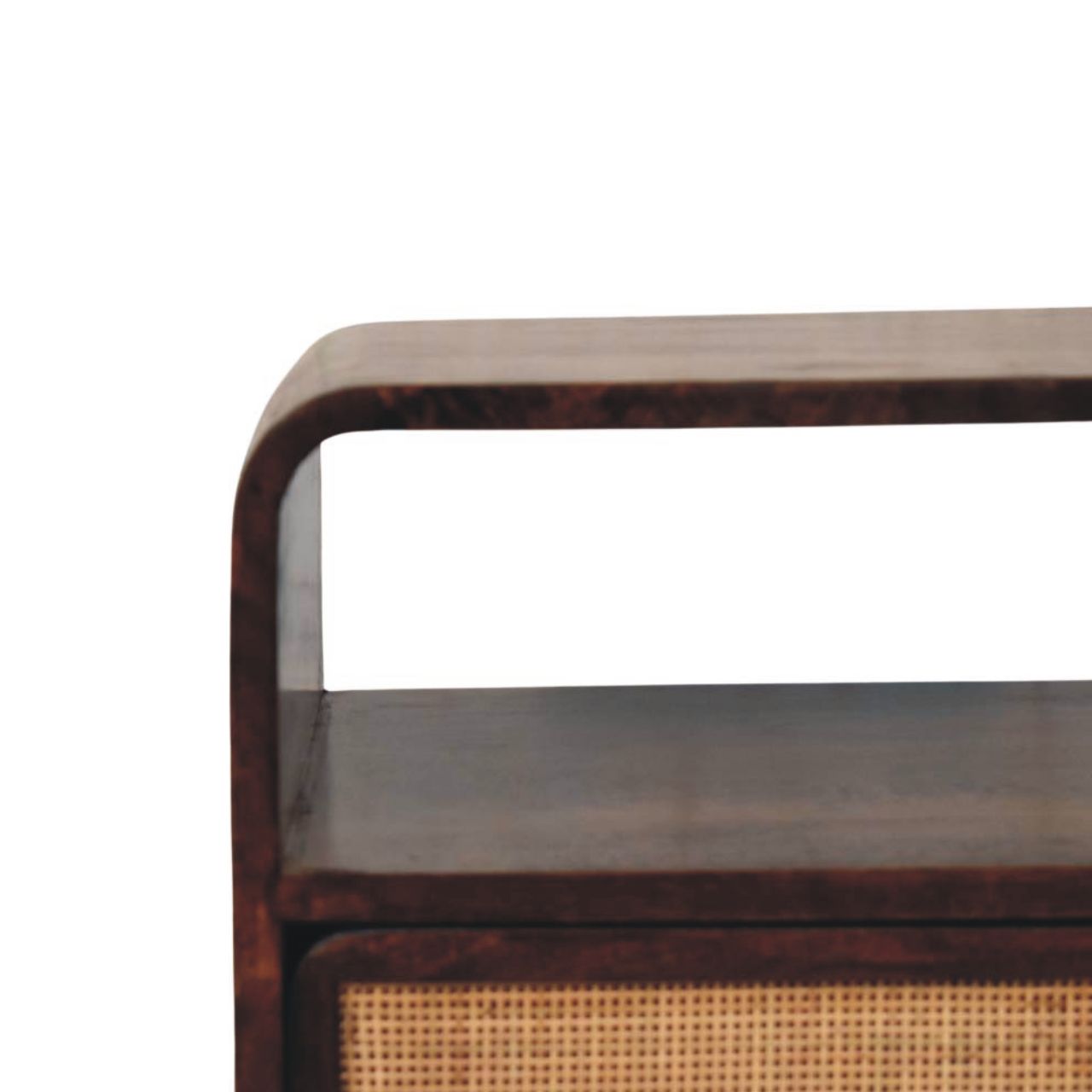 Solid Wood California Walnut Rattan Bedside