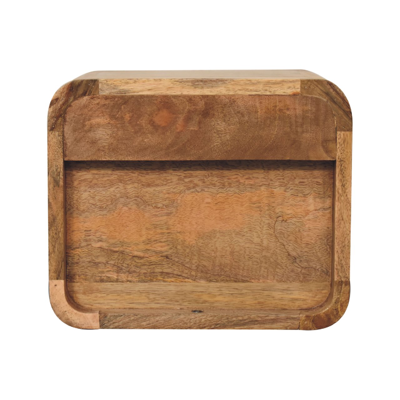 Solid Wood Mini Oak-ish Floating Open Bedside Table