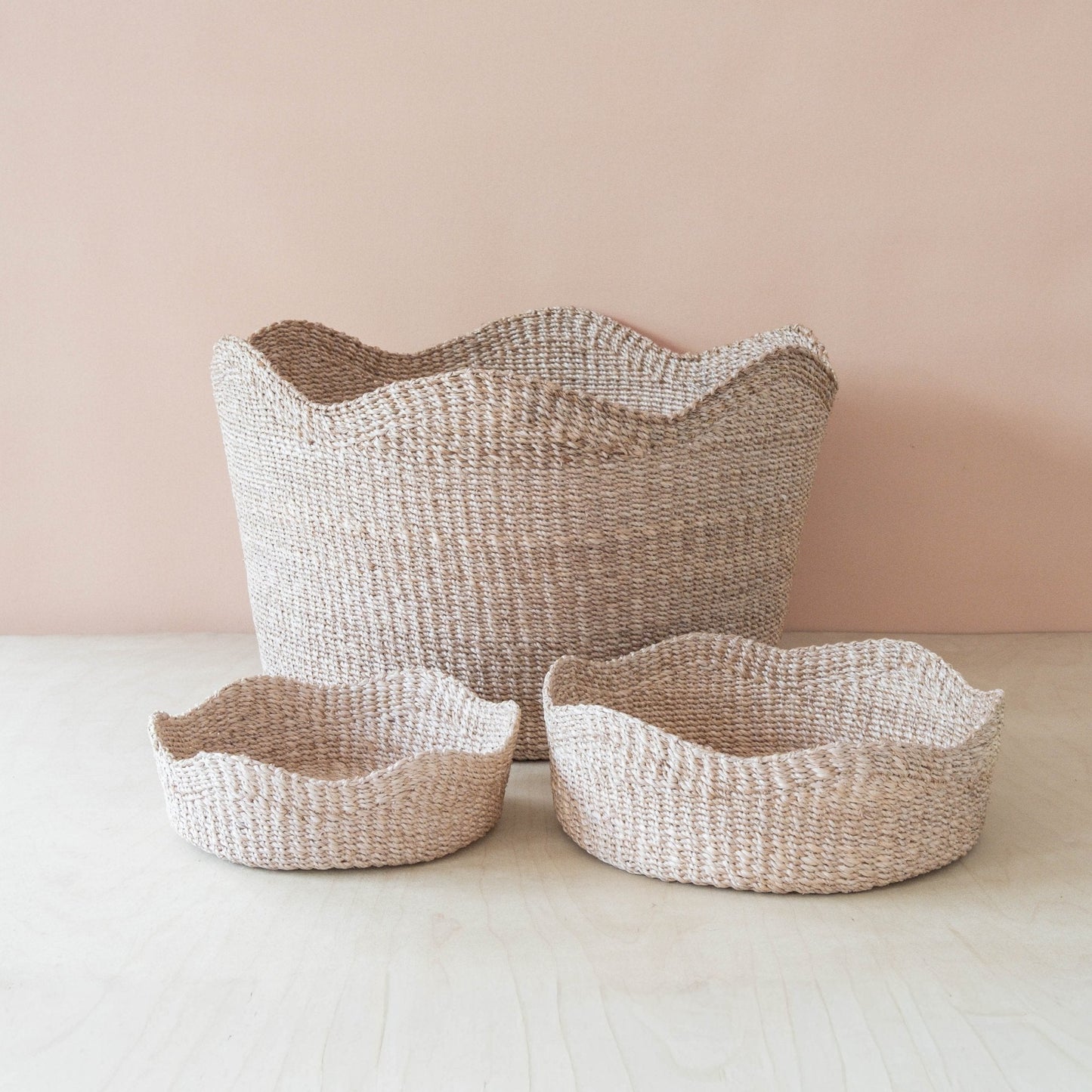Jumbo Scallop Basket – Natural Handwoven Abaca Basket | LIKHÂ