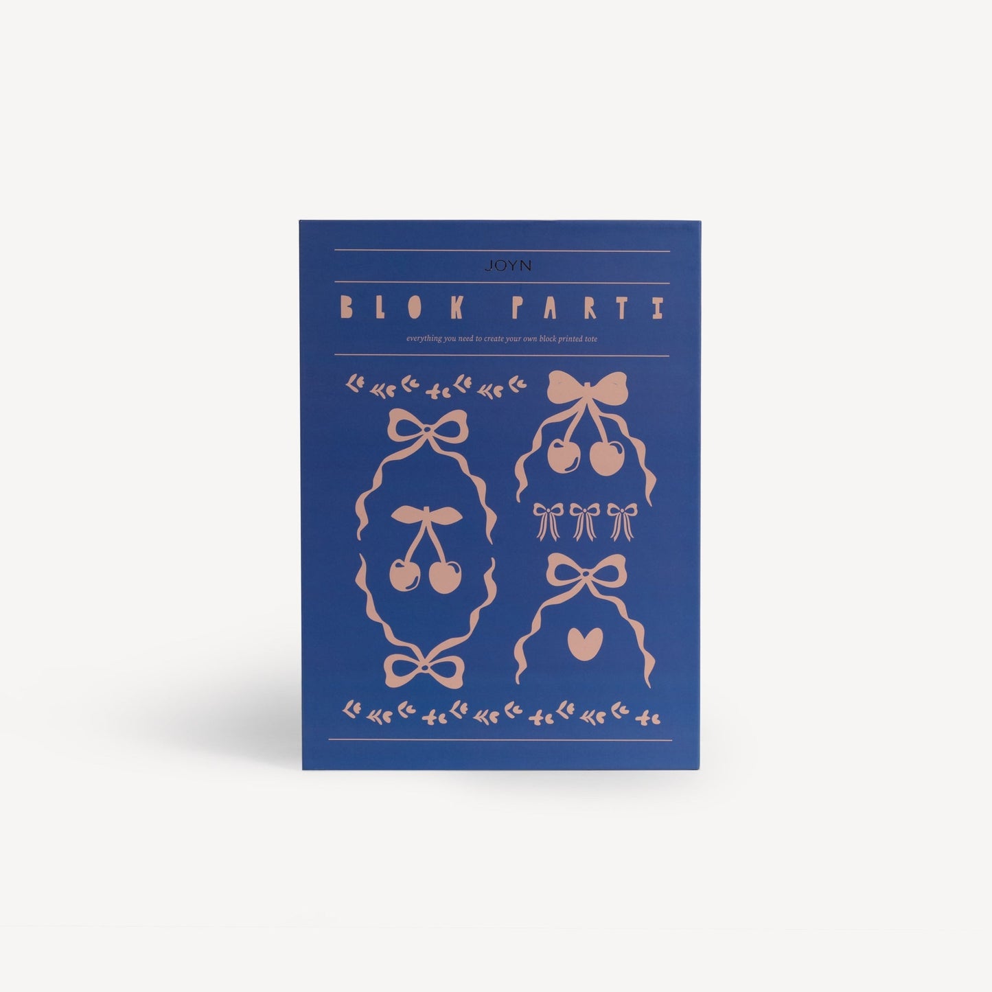 Block Printing Kit - Cherry Bow Print Tote Bag