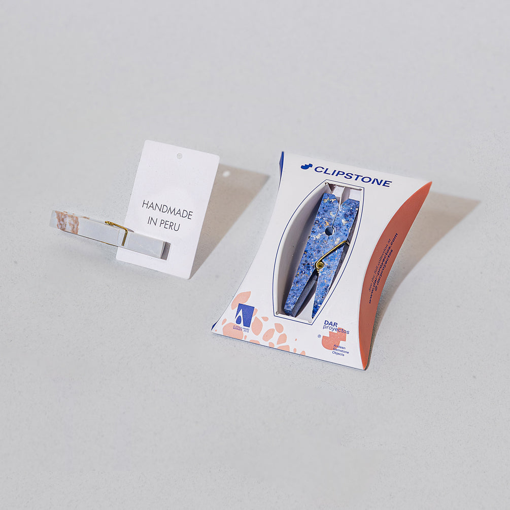 Decorative gemstone Laundry Clip - Dumortierite Blue