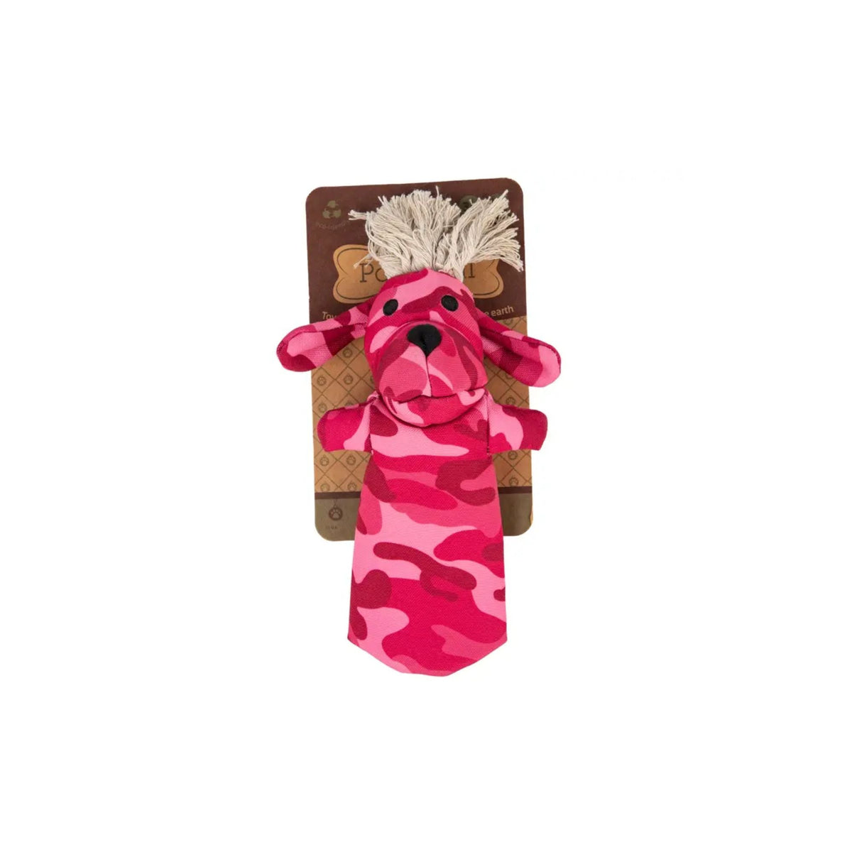Squeaky Dog and Cat Chew Toy Cotton Canvas - Pinky