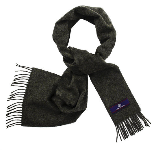 Prince of Scots Fringed Merino Wool Scarf (Grey)