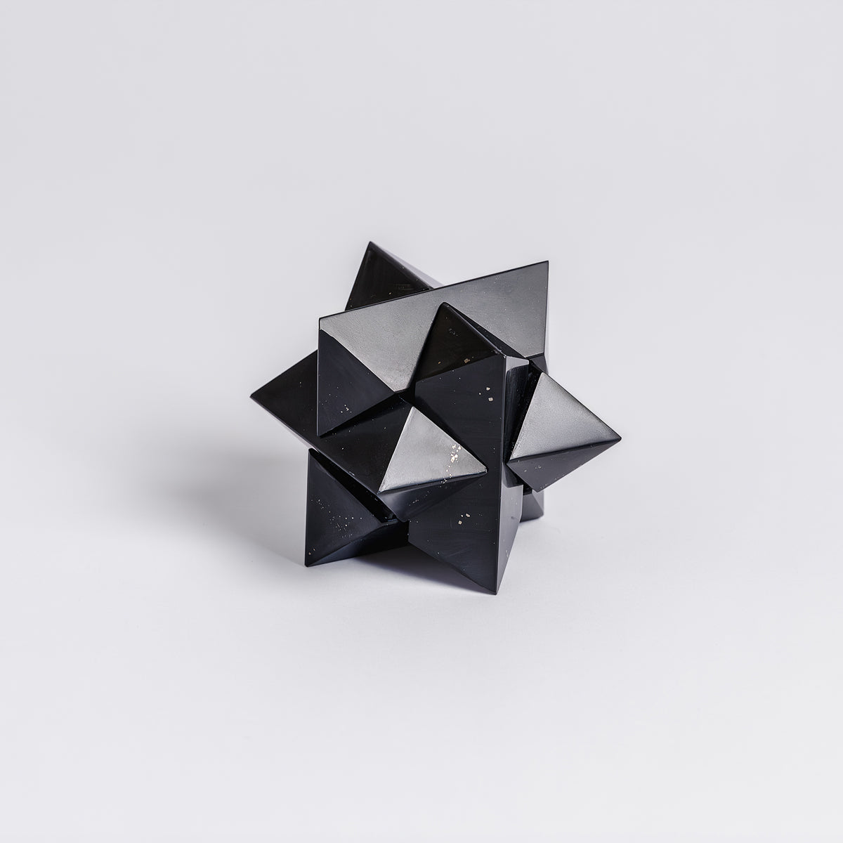 Burr Star 3D gemstone puzzle in Black Onyx