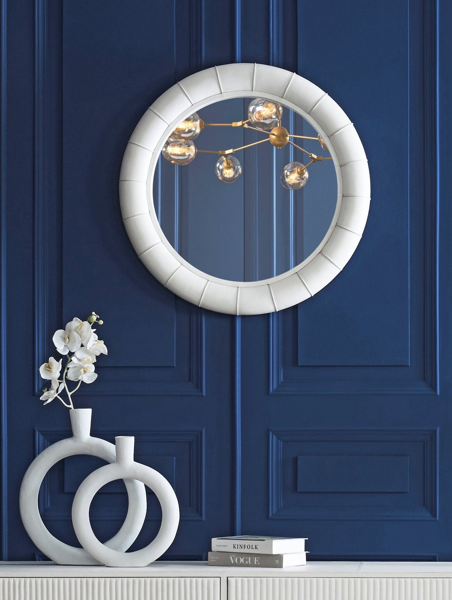 Stanford Leather Framed Wall Mirror