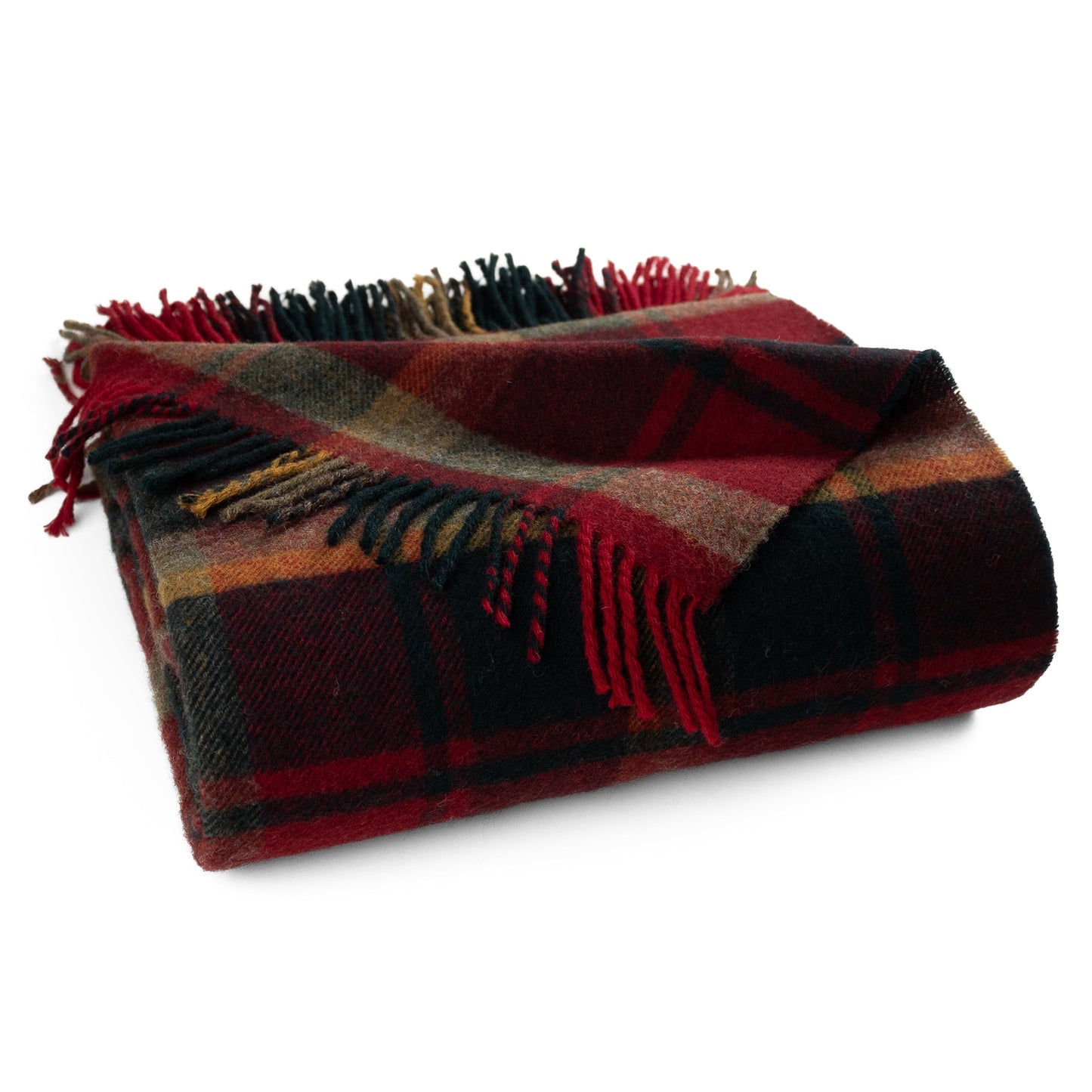 Highland Tweeds Shetland Lambswool Throw (Red Maple)