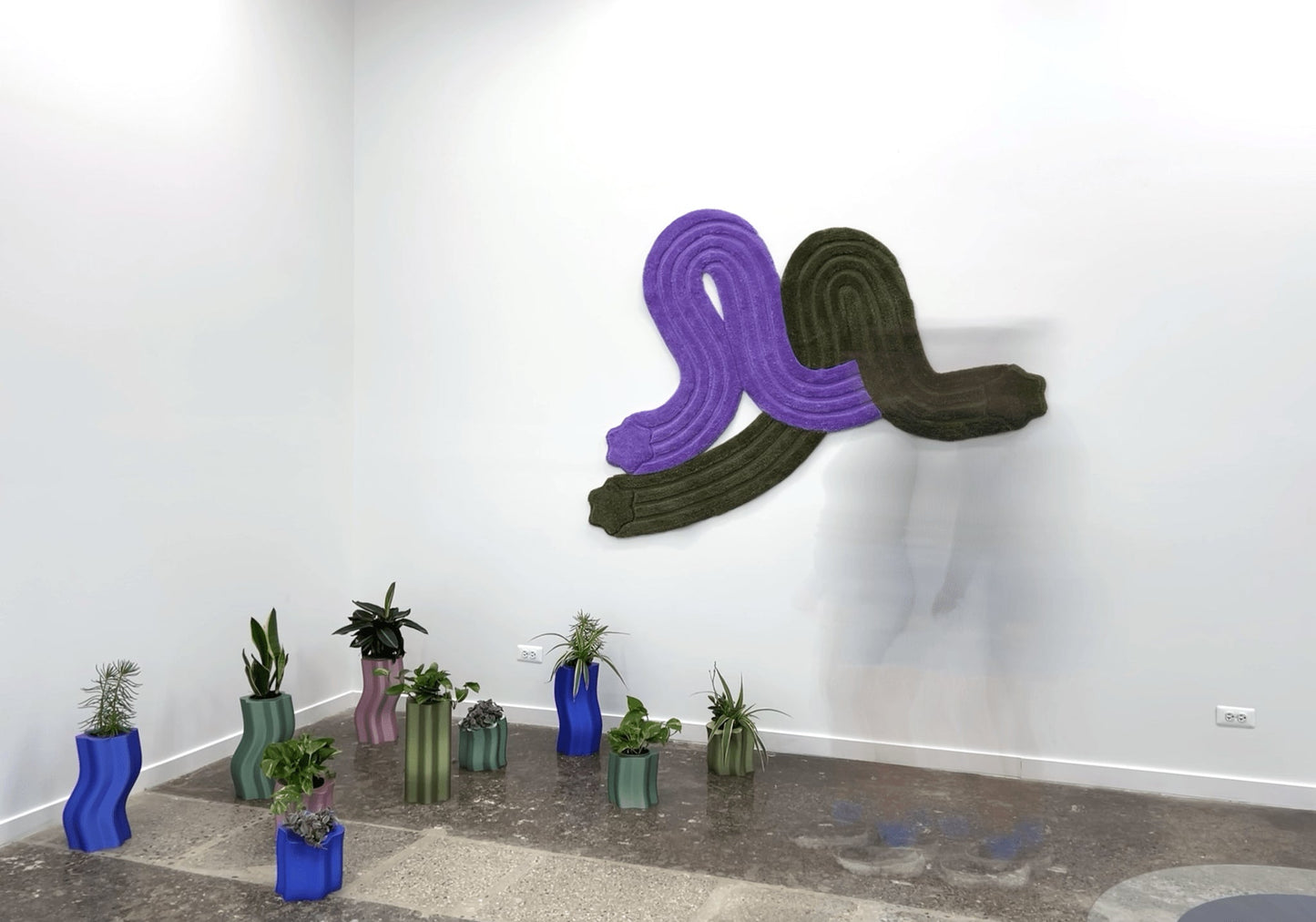 Entwine Rug Green + Purple