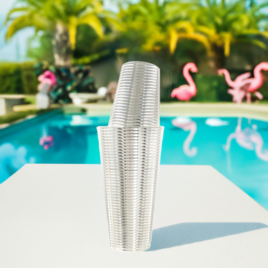 Fluted Silver 3-Piece Cocktail Shaker Set - Osadia Concept Store