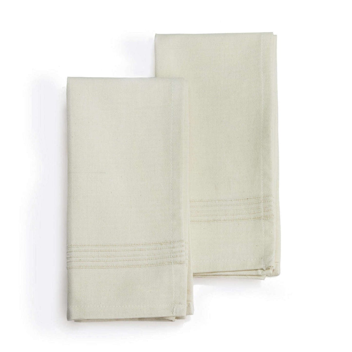 ECOLOOM Handwoven Cotton Napkins – Set of 2. Cotton – Fair Trade – Artisan Made