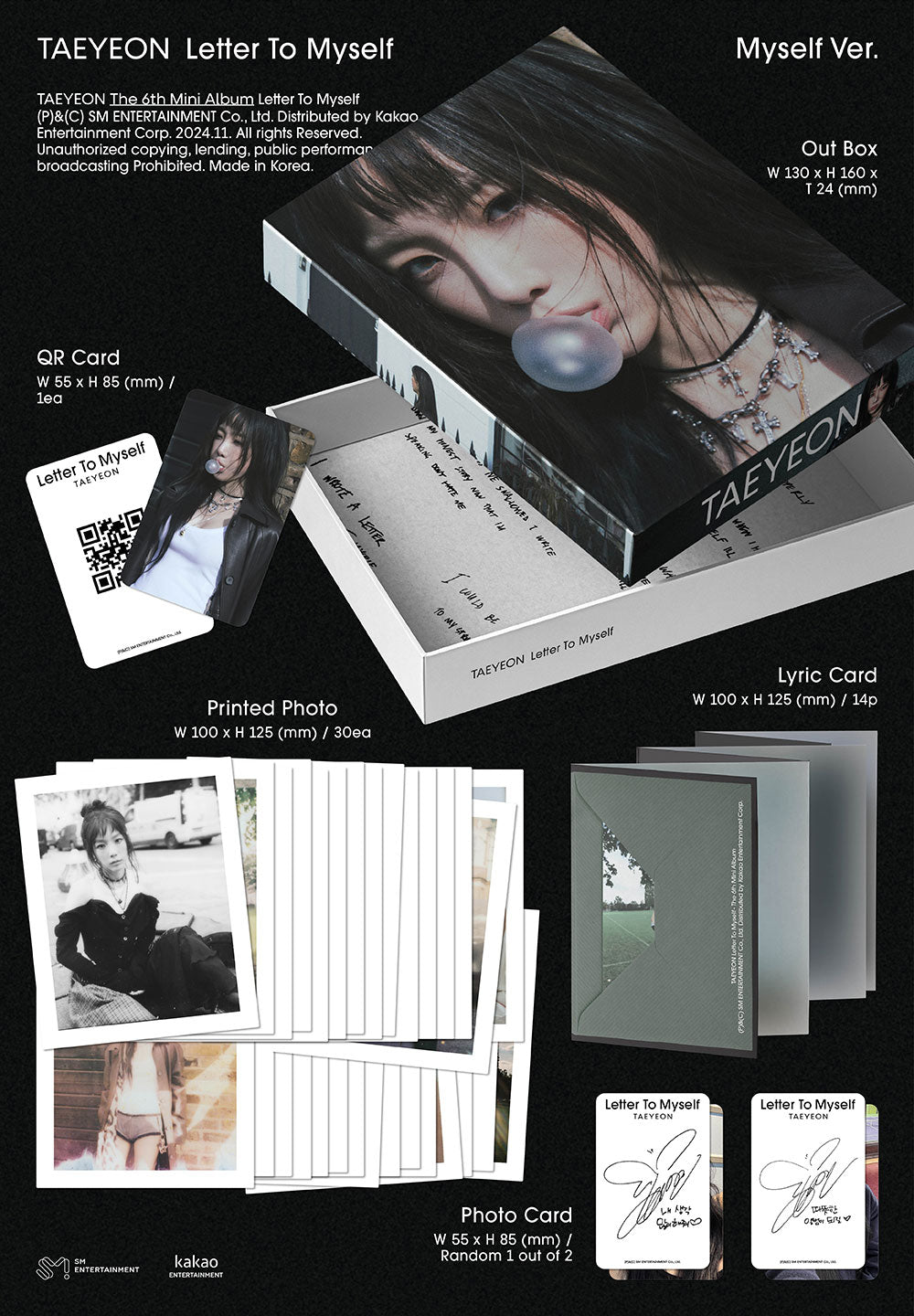 Taeyeon 6th Mini Album - Letter To Myself - Osadia Concept Store