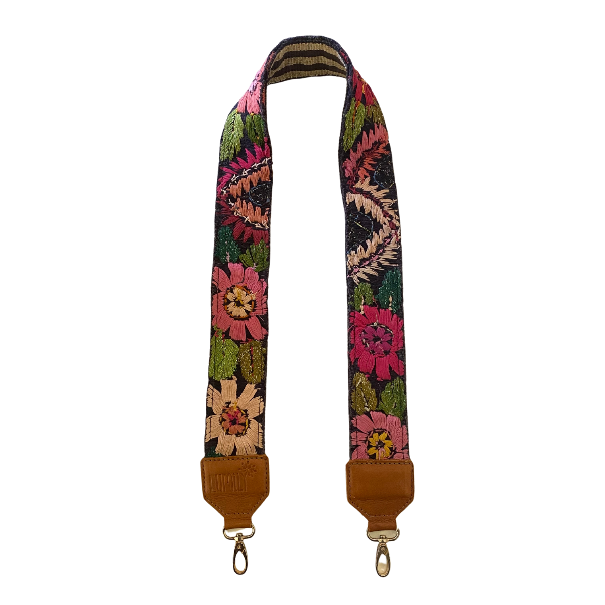 Leather Vintage Upcycled Purse | Camera | Guitar Strap - Guatemala