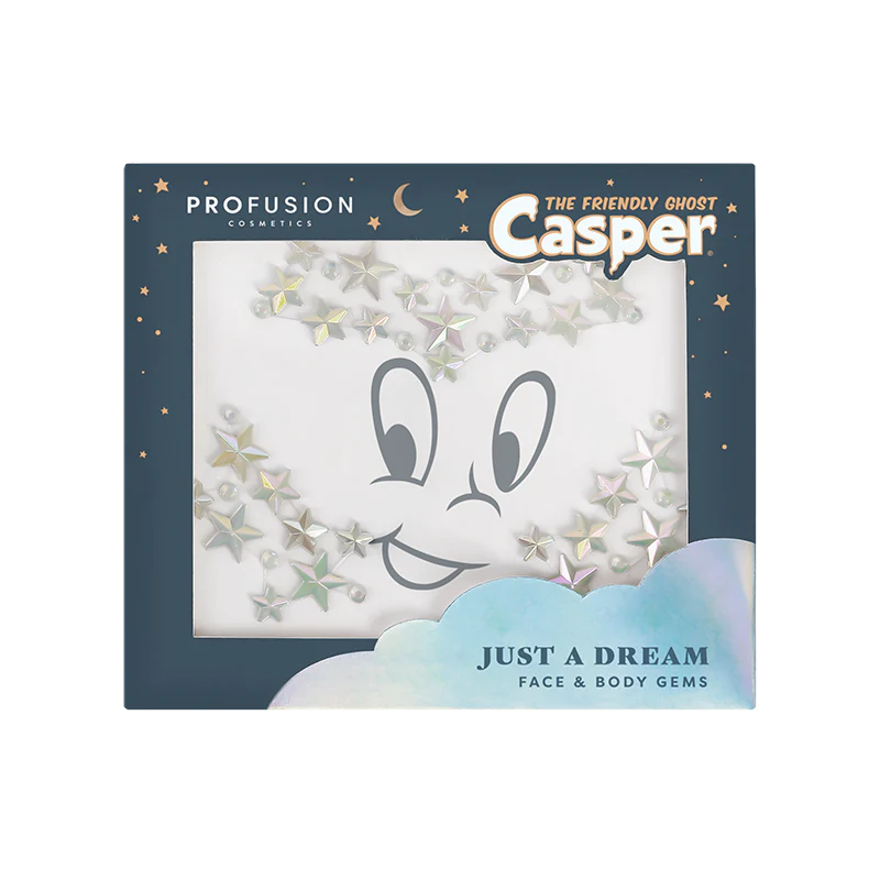 Casper the Friendly Ghost |  Cosmetic Bag & Glow in the Dark Face Gems - Osadia Concept Store