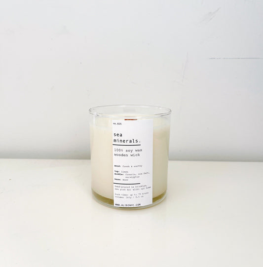 SEA MINERALS | 100% SOY WOODEN WICK CANDLE