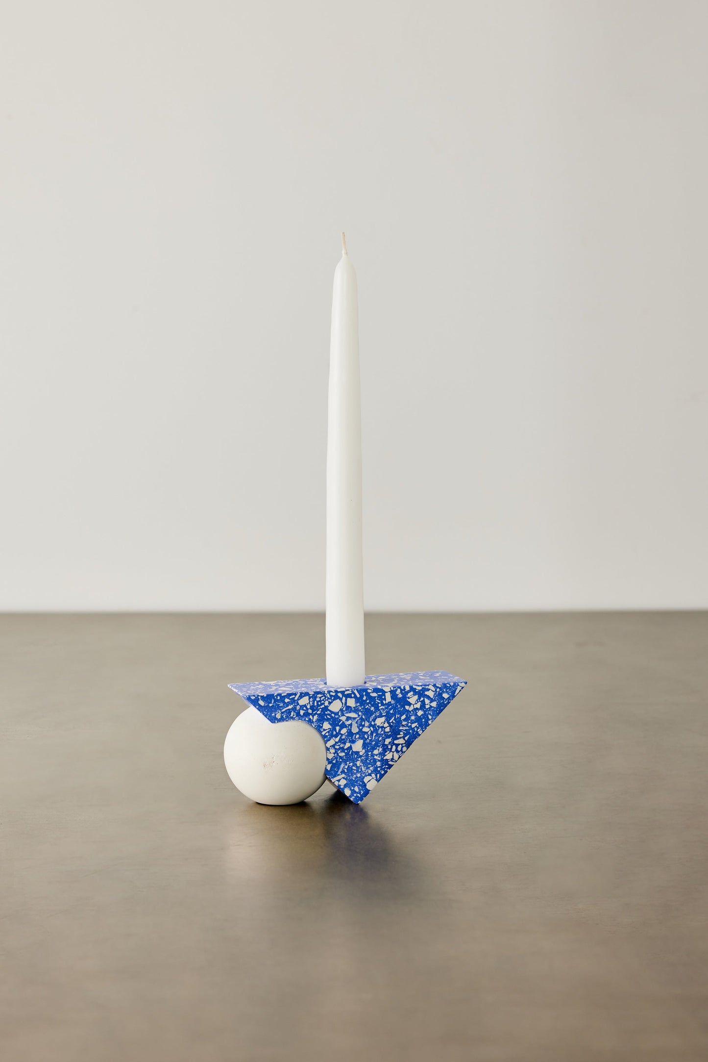 Equilibrium Cobalt Blue Terrazzo Taper Candle Holder