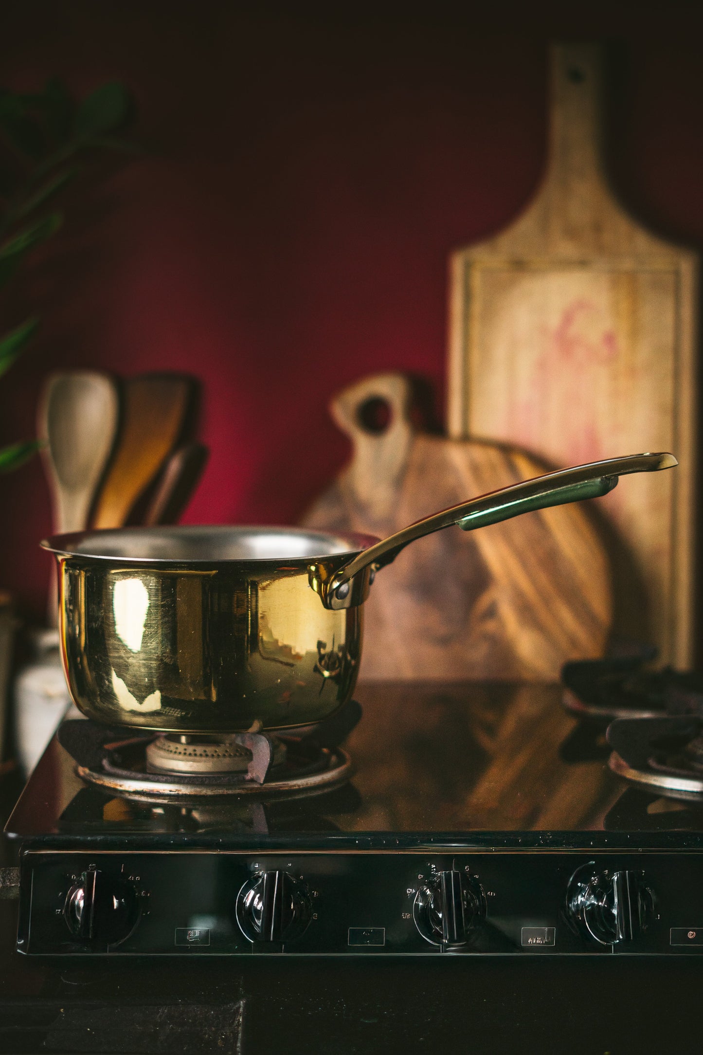 Brass Saucepan with insulated handle