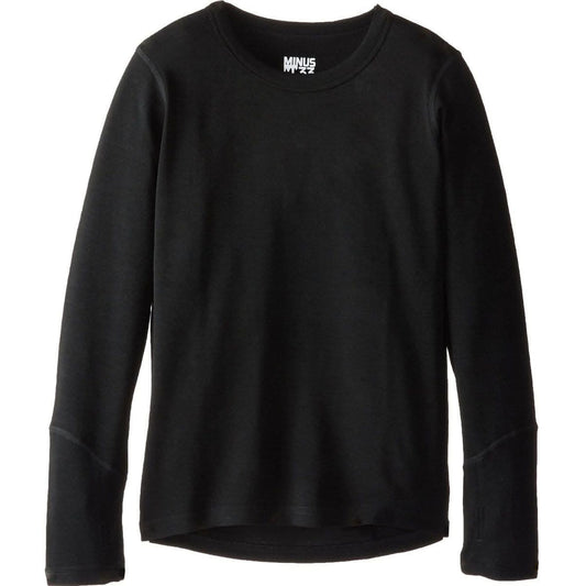 Midweight Kid's Wool Top Base Layer Crew - 100% Merino Wool