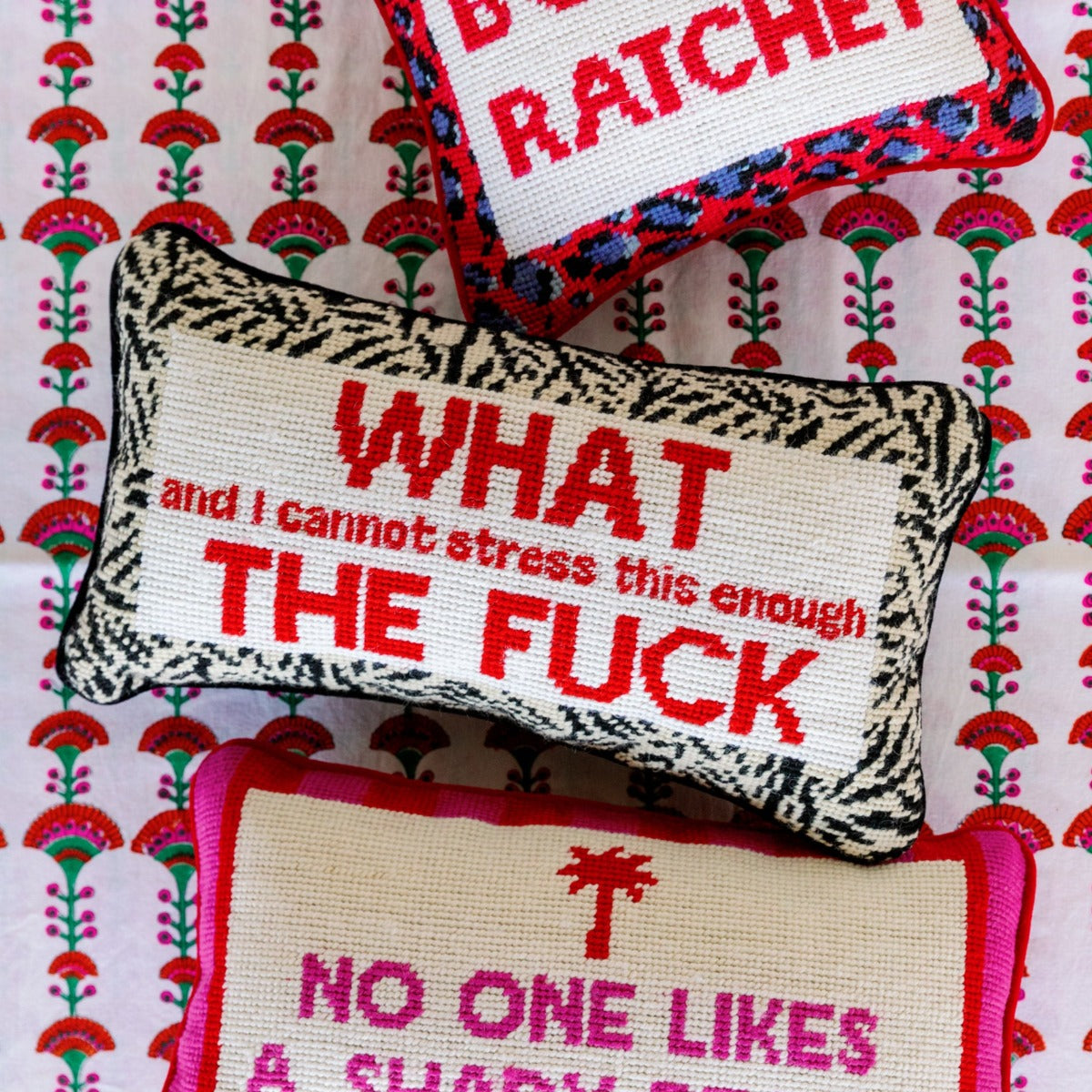 WTF Needlepoint Pillow - Osadia Concept Store