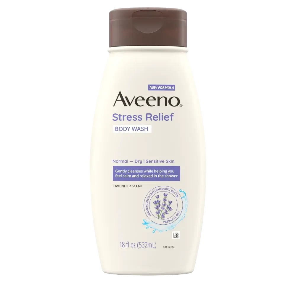 Aveeno Stress Relief Oat Body Wash Lavender Scent 18 oz