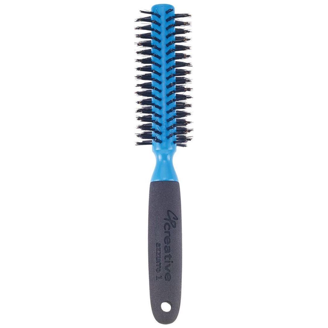 Azzurro Wood  Barrel Round Boar Bristle Hair Brush